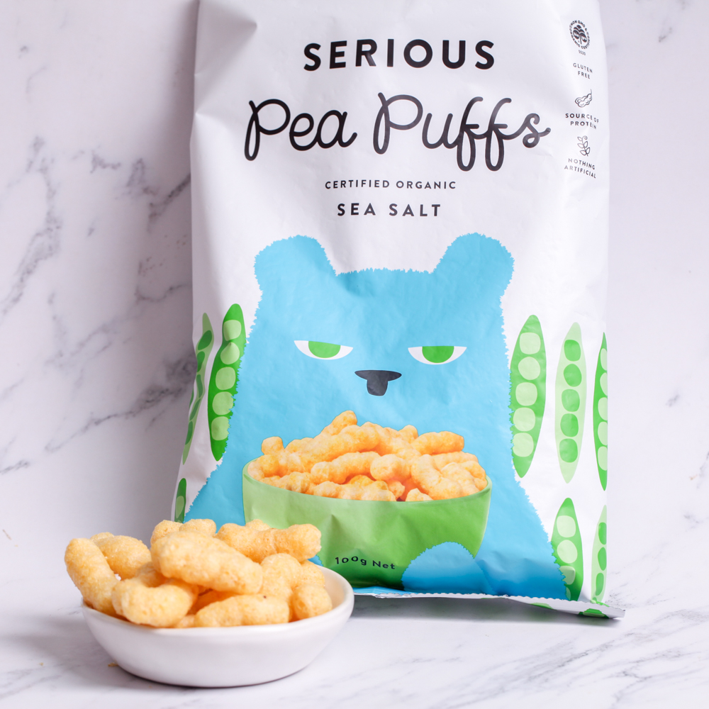 Organic Pea Puffs, Sea Salt - Serious Food Co